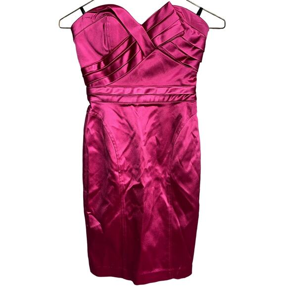 Bebe Pink Strapless Cocktail Dress XXS - Picture 1 of 6
